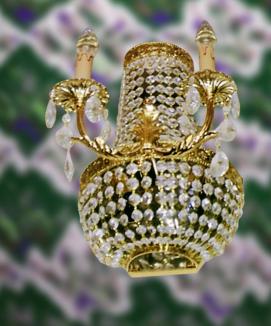 Havuz kollu kristal torbalı aplik