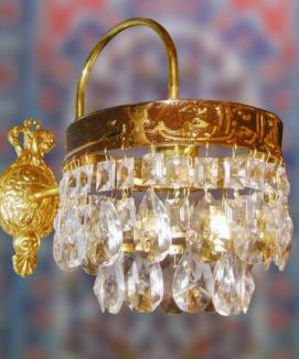 Deve boynu kristal aplik