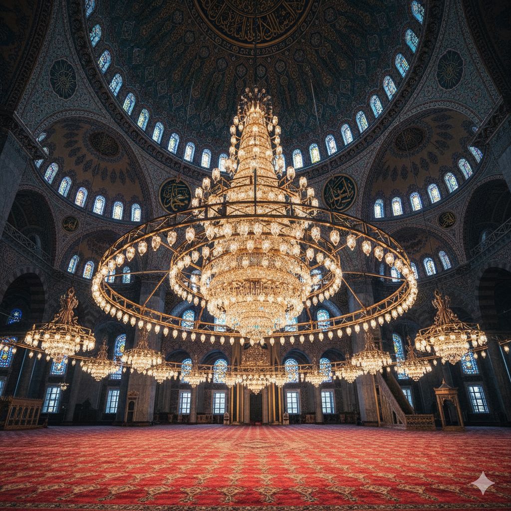 Dünyanın En Büyük Cami Avizeleri: Işığın ve İhtişamın Mimarisi